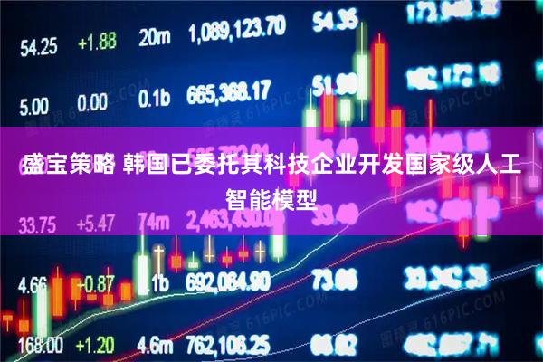盛宝策略 韩国已委托其科技企业开发国家级人工智能模型