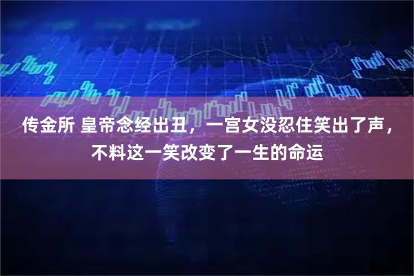 传金所 皇帝念经出丑，一宫女没忍住笑出了声，不料这一笑改变了一生的命运